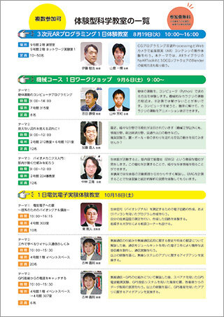 体験型科学教室チラシ裏