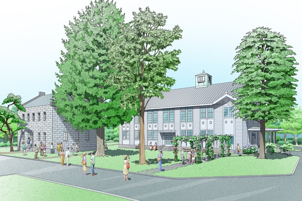 峰ヶ丘講堂東側パース図