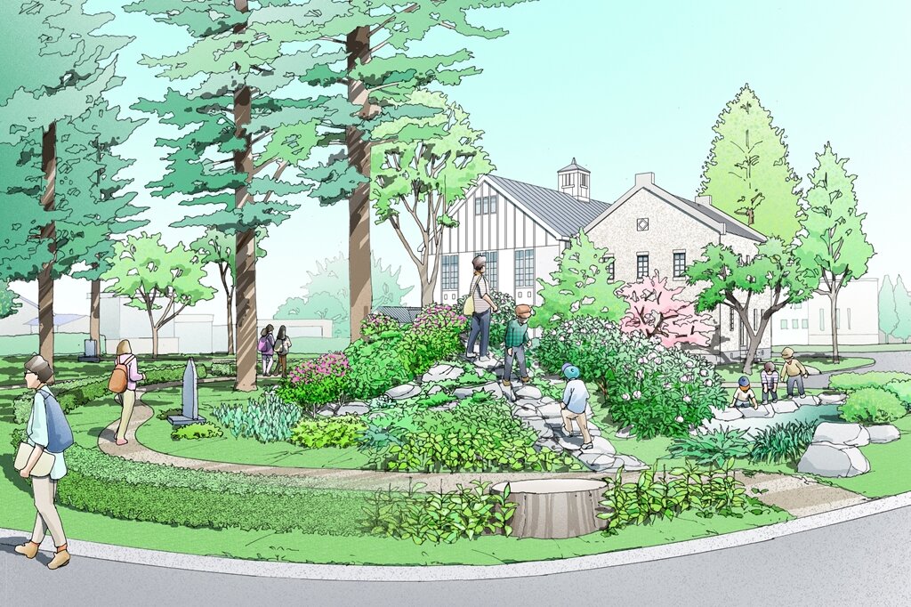 日本式庭園周辺路パース図